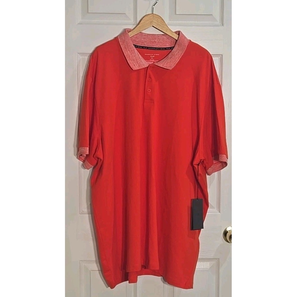 Shaquille O'Neal Polo Shirt 4XL Orange Short Sleeve NEW